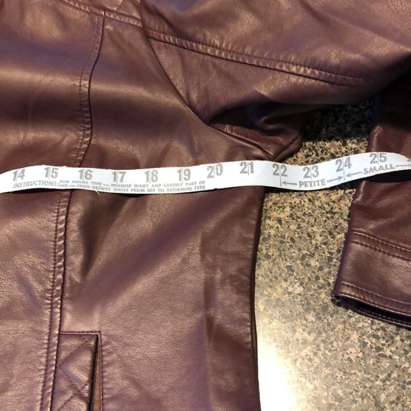 Christopher & Banks Tan Faux Leather Jacket Full Zip XL - Picture 11 of 12